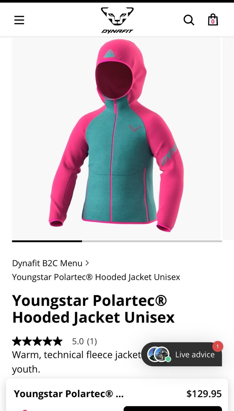 Dynafit Yoongstar Polartec Jacket - Size 13/14